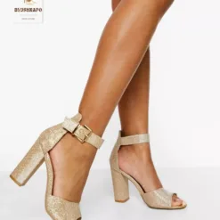 Champagne Lace Court Heels – UK