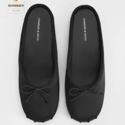 Amara Velvet Bow Flats UK