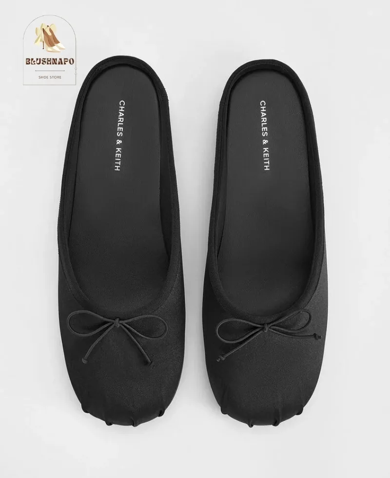 Amara Velvet Bow Flats UK