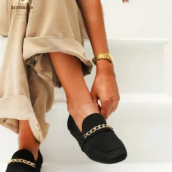 Noa Geometric Cutout Flats UK
