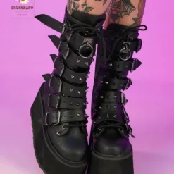 Monroe Studded Leather Boots UK