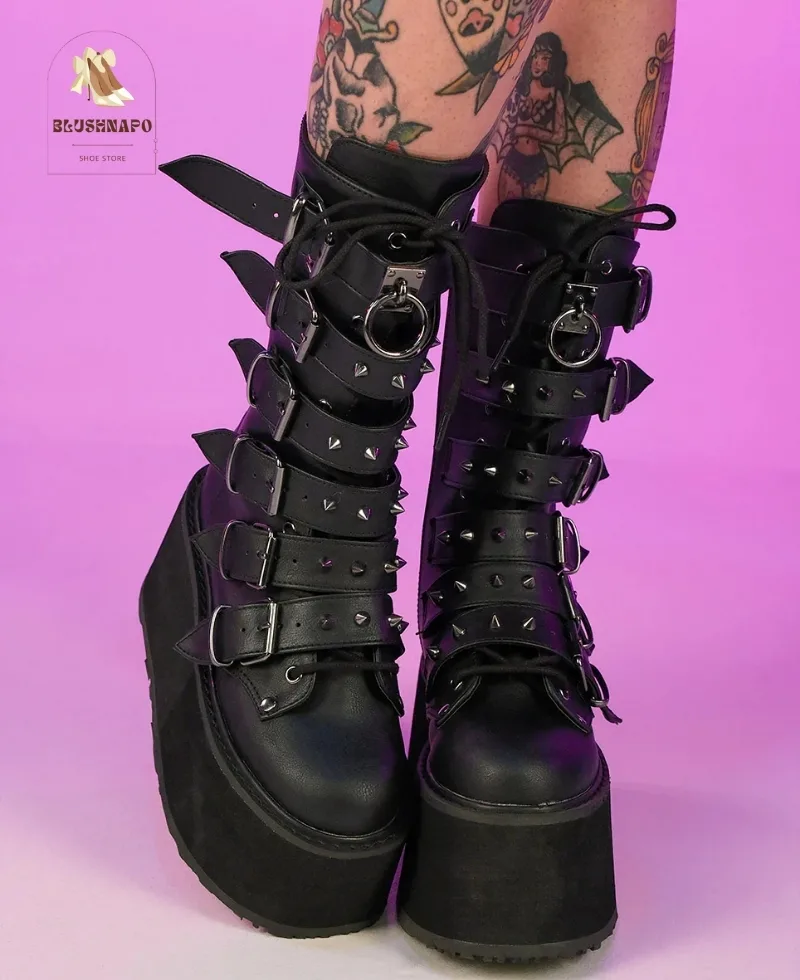 Monroe Studded Leather Boots UK