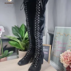 Athena Metallic Knee-High Boots UK