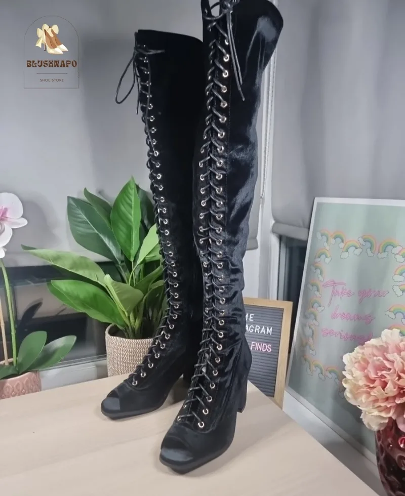 Athena Metallic Knee-High Boots UK