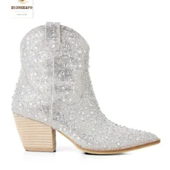 Dahlia Embroidered Velvet Boots UK